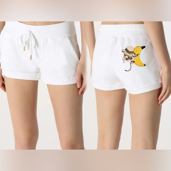 DSQUARED2 Pants - DSQUARED2 White Drawstring Shorts
